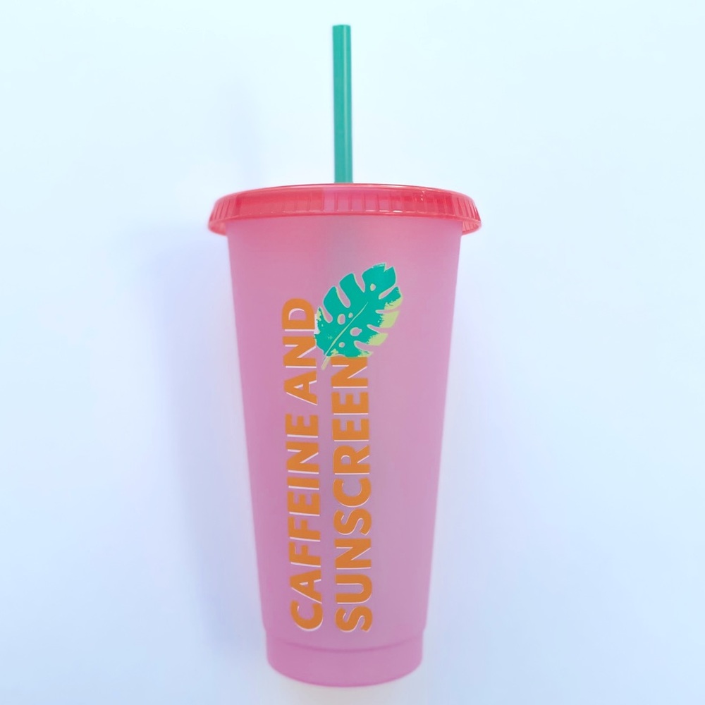 Starbucks Hawaiian Caffeine and Sunscreen Cold Cup